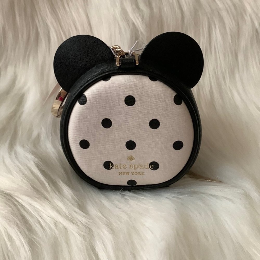 KATE SPADE x DISNEY Minnie Mouse Coin Purse Key Ring - Picture 3 of 4